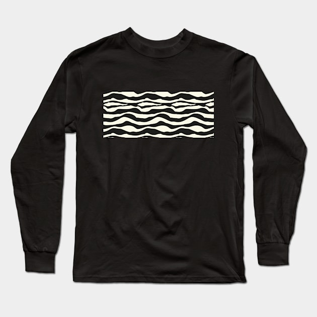 Zebra Design Long Sleeve T-Shirt by Full Moon